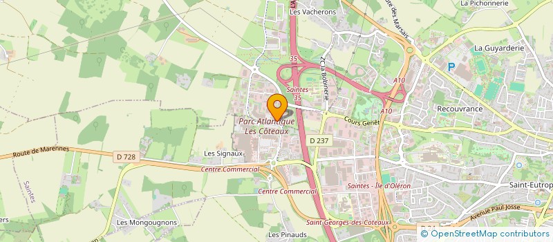 localisation de l'entreprise SAINTONGE COULEURS à SAINT-GEORGES-DES-COTEAUX