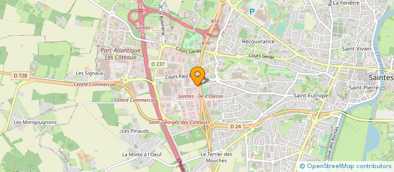 localisation de l'entreprise SAINTONGE COURSIER  SAINTES