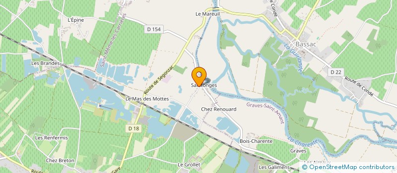 localisation de l'entreprise SAINTONGE COUVERTURE  SAINT-MEME-LES-CARRIERES