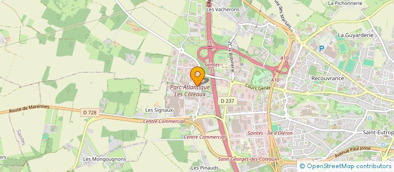 localisation de l'entreprise SAINTONGE LITERIE à SAINT-GEORGES-DES-COTEAUX