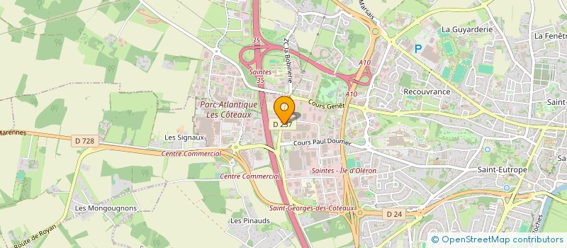 localisation de l'entreprise SAINTONGE MACHINES A COUDRE  SAINTES