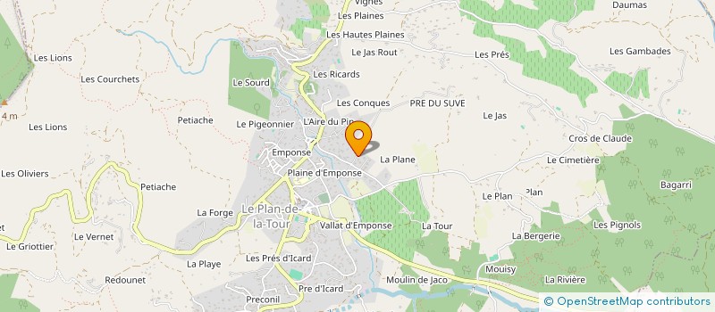 localisation de l'entreprise SAINZ-LIPSCOMB  LE PLAN-DE-LA-TOUR
