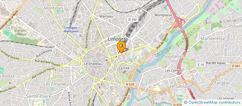 localisation de l'entreprise SAJ 4287 à LIMOGES