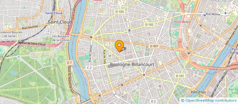 localisation de l'entreprise SAJE FITNESS à BOULOGNE-BILLANCOURT