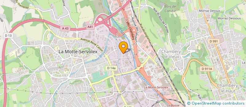localisation de l'entreprise SAJECLIM à LA MOTTE-SERVOLEX