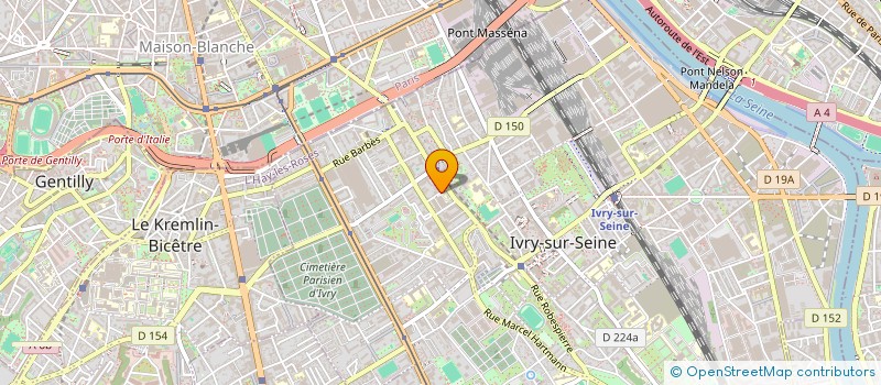 localisation de l'entreprise SAJEM à IVRY-SUR-SEINE
