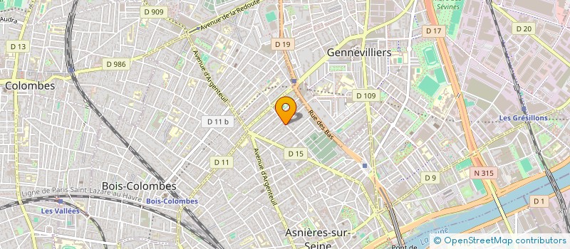 localisation de l'entreprise SAJEMA 92 à ASNIERES-SUR-SEINE
