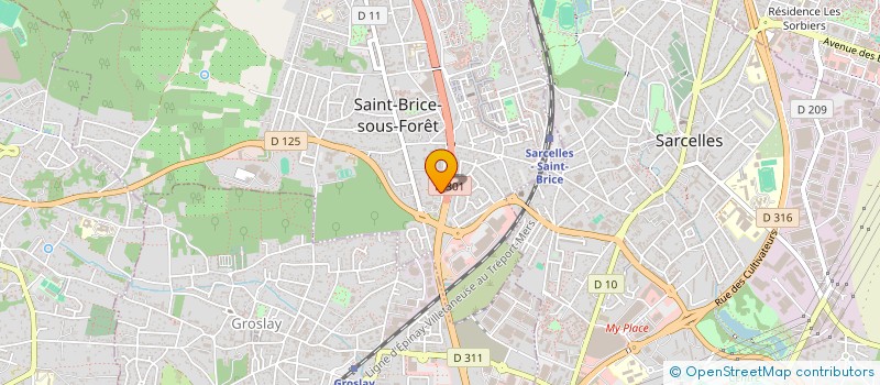 localisation de l'entreprise SAJEMAP à ST BRICE SOUS FORET