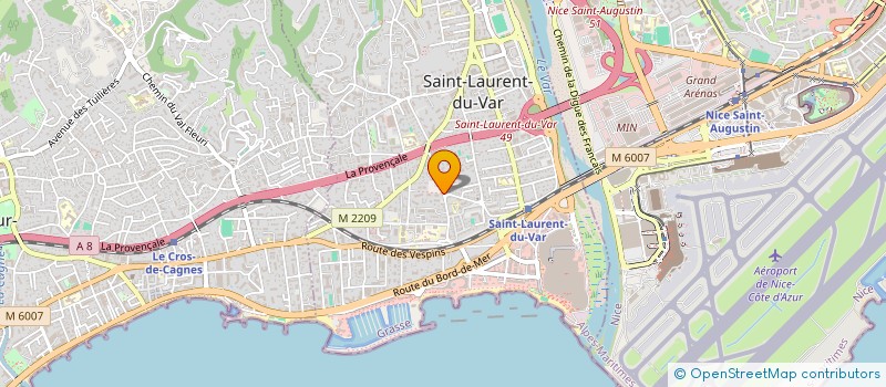localisation de l'entreprise SAJEP à SAINT-LAURENT-DU-VAR