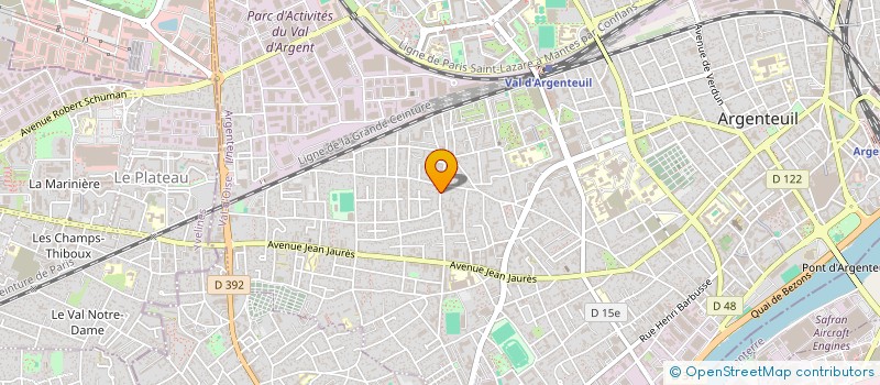localisation de l'entreprise SAJEUX à ARGENTEUIL