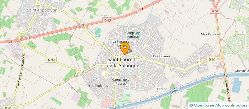 localisation de l'entreprise SAJI COIFFURE  SAINT-LAURENT-DE-LA-SALANQUE