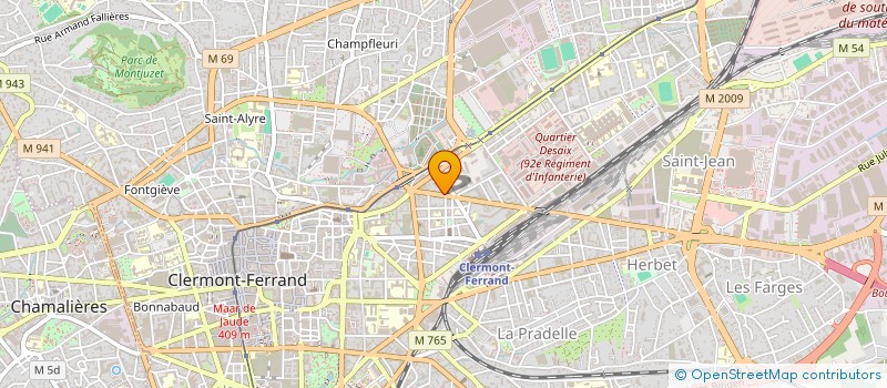 localisation de l'entreprise SAJOU SUR UN FIL  CLERMONT-FERRAND