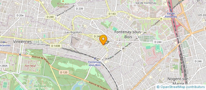 localisation de l'entreprise SAJRA à FONTENAY-SOUS-BOIS
