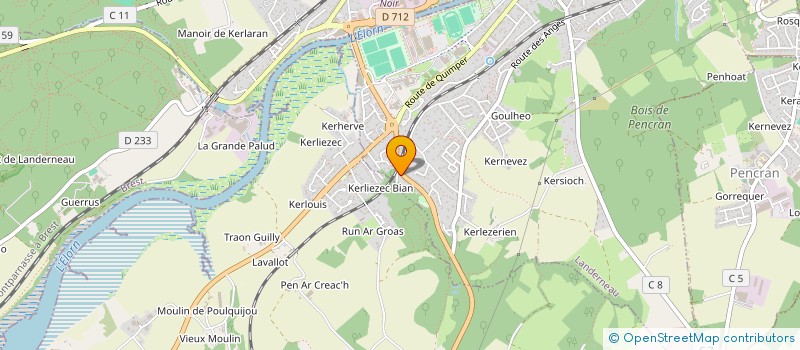 localisation de l'entreprise SAKABAY à LANDERNEAU