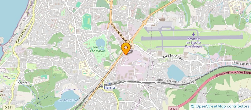 localisation de l'entreprise SAKER PISCINES à ANGLET