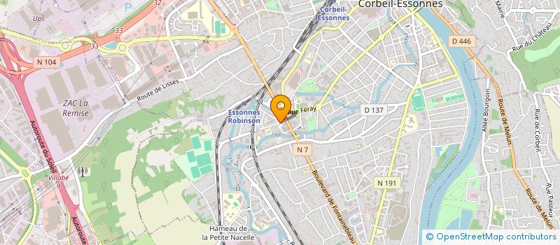 localisation de l'entreprise SAKTHI COSMETIQUE à CORBEIL-ESSONNES