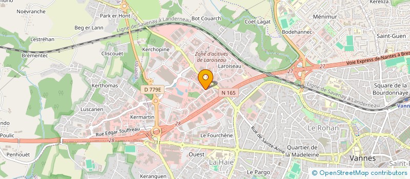 localisation de l'entreprise SALADBAR KERGREEN à VANNES