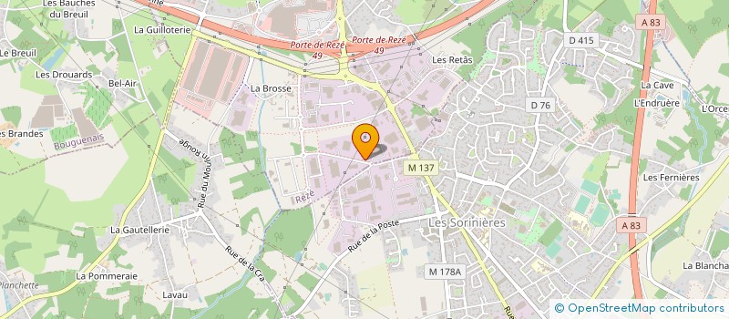 localisation de l'entreprise SALAISONS DE L'ERDRE à REZE
