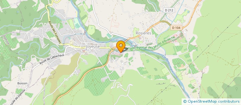 localisation de l'entreprise SALAISONS DEBROAS à JOYEUSE