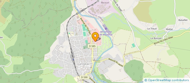 localisation de l'entreprise SALAISONS ET VIANDES SOLVIGNON à LANGEAC