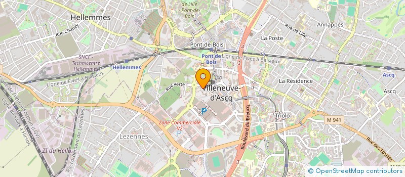 localisation de l'entreprise SALAMANDRE HABITAT B.B.C à VILLENEUVE-D'ASCQ