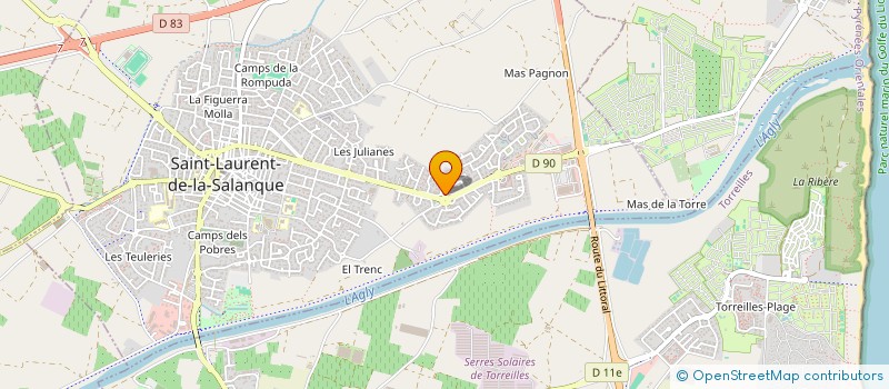 localisation de l'entreprise SALANQUE IMMOBILIER  SAINT-LAURENT-DE-LA-SALANQUE