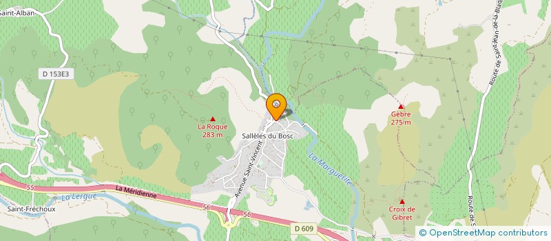 localisation de l'entreprise SALELLES VILLAGE VIVANT à LE BOSC