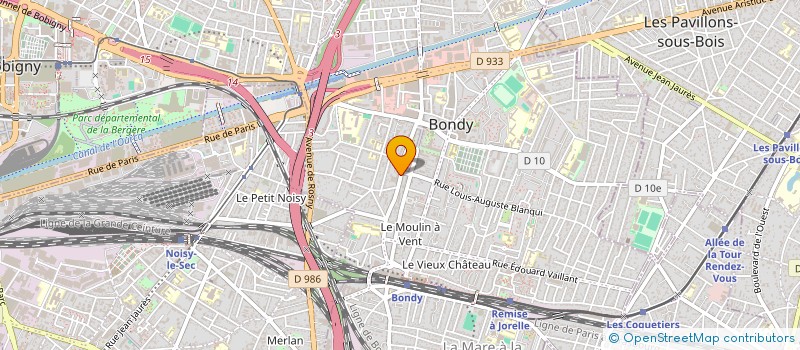 localisation de l'entreprise SALENGRO SUPER MARCHE à BONDY