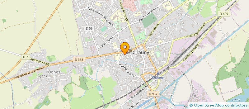 localisation de l'entreprise SALESSE INDUSTRIE  CHAUNY