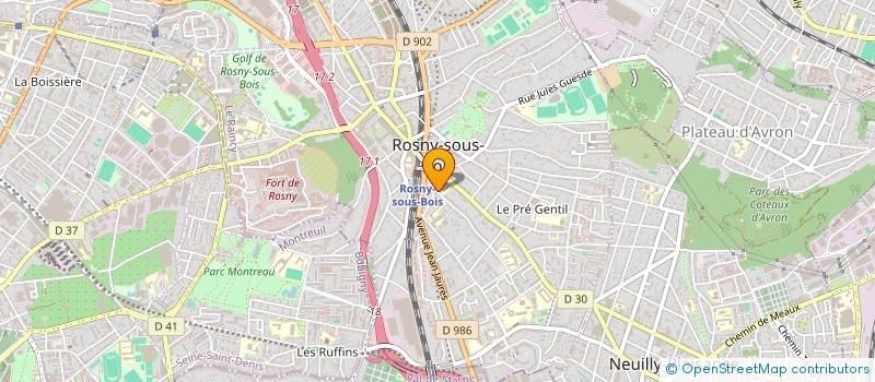 localisation de l'entreprise SALHI TRANSPORT à ROSNY-SOUS-BOIS