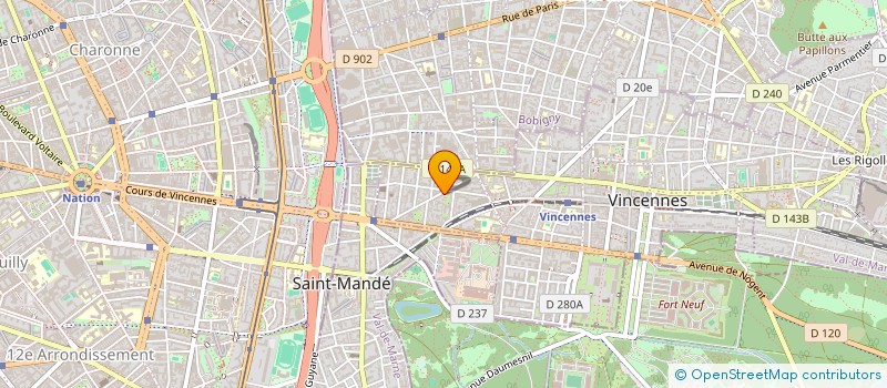 localisation de l'entreprise SALINE BLOSSOM à VINCENNES