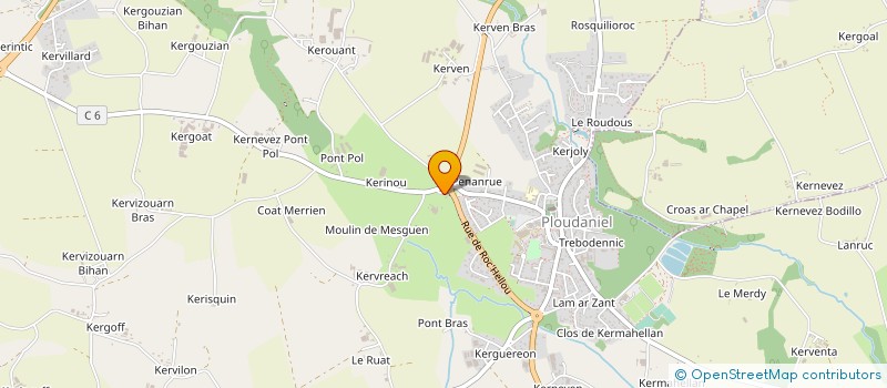 localisation de l'entreprise SALIOU à PLOUDANIEL