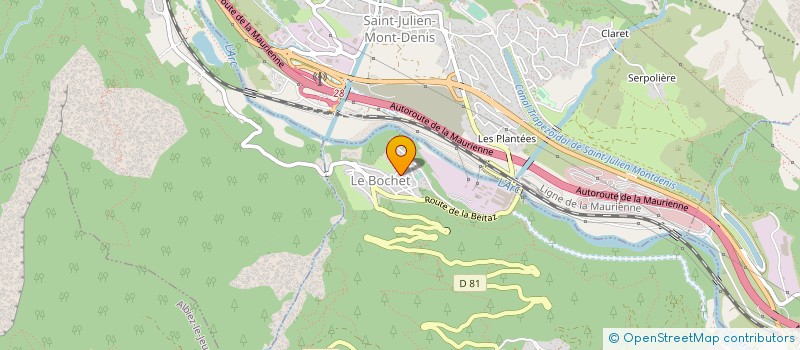 localisation de l'entreprise SALLE DES FETES DU BOCHET  MONTRICHER-ALBANNE