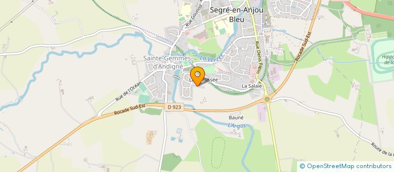 localisation de l'entreprise SALMON TP à SEGRE-EN-ANJOU BLEU