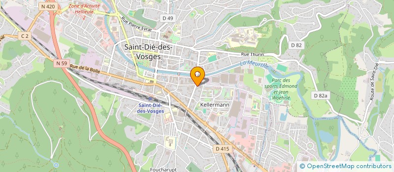 localisation de l'entreprise SALOME CREATIONS  SAINT DIE DES VOSGES