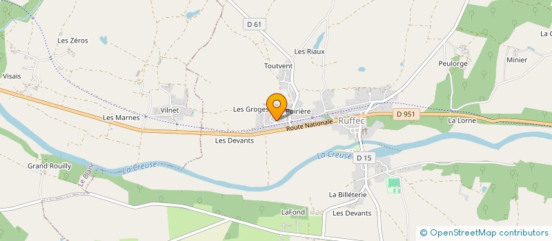 localisation de l'entreprise SALOMER à RUFFEC