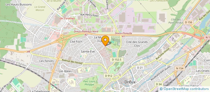 localisation de l'entreprise SALON COIFFURE DU MURGER à DREUX