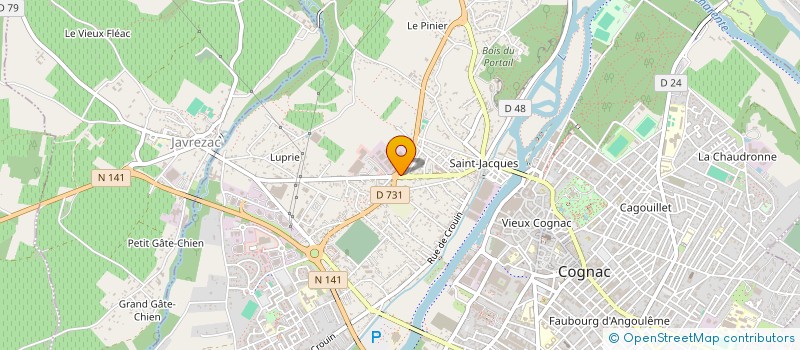 localisation de l'entreprise SALON HAIRDRESSER à COGNAC