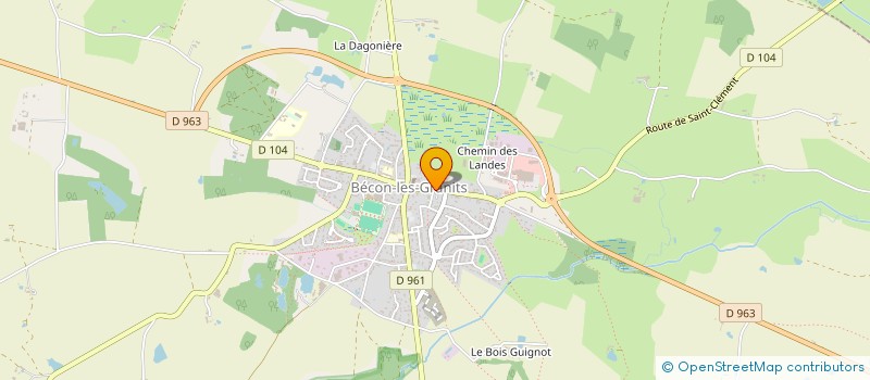 localisation de l'entreprise SALSL PRO à BECON-LES-GRANITS