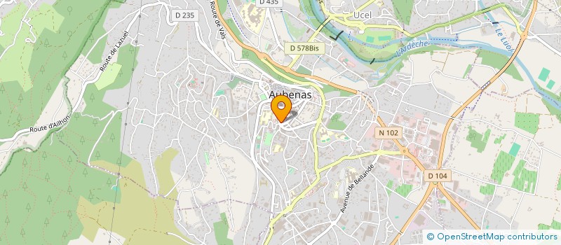 localisation de l'entreprise SALUELLO à AUBENAS