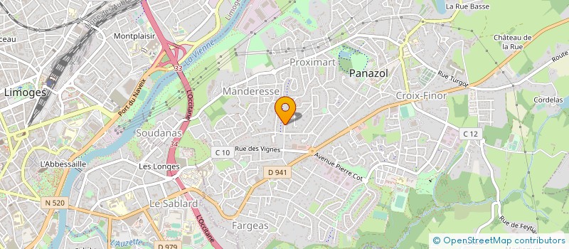 localisation de l'entreprise SALVEUS à PANAZOL