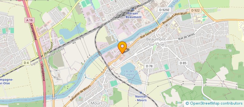 localisation de l'entreprise SALVIS FRANCE à BEAUMONT-SUR-OISE
