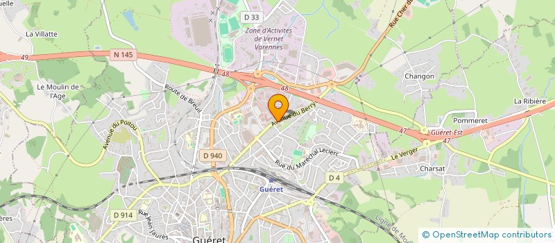 localisation de l'entreprise SAM 23 à GUERET