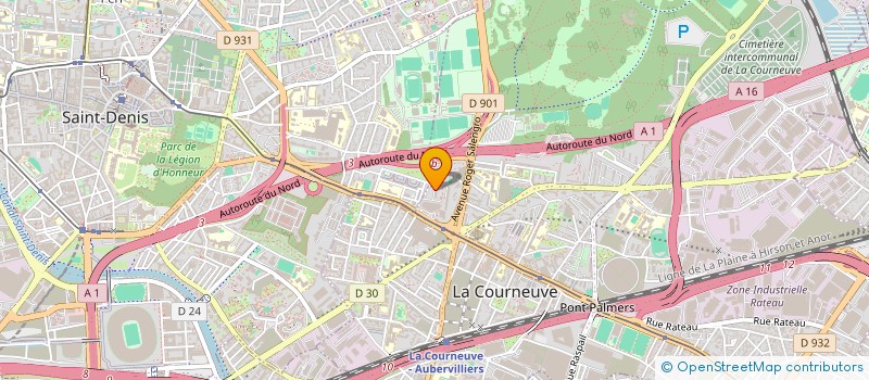 localisation de l'entreprise SAM à LA COURNEUVE