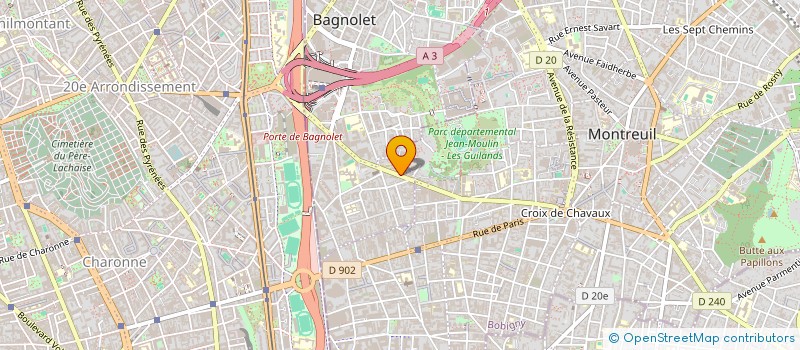 localisation de l'entreprise SAM à BAGNOLET
