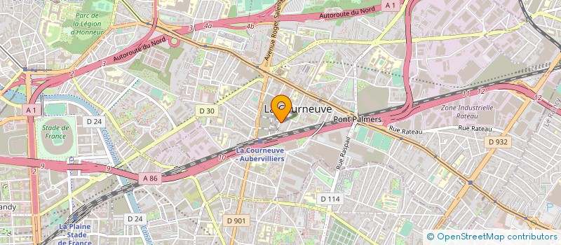 localisation de l'entreprise SAM B à LA COURNEUVE