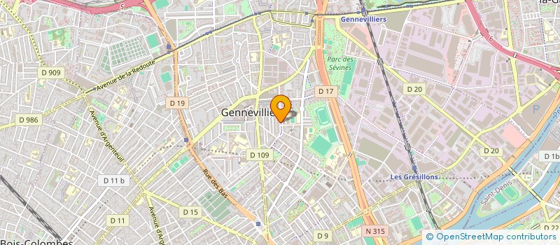 localisation de l'entreprise SAM CHAUFFEUR à GENNEVILLIERS