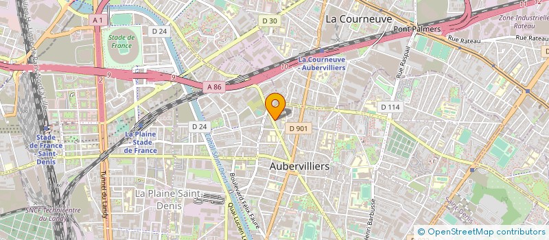localisation de l'entreprise SAM COM à AUBERVILLIERS