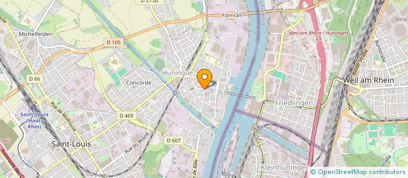 localisation de l'entreprise SAM CONSULTING MANAGEMENT - S.C.M.  HUNINGUE