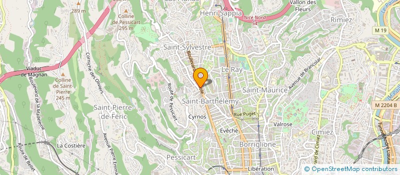 localisation de l'entreprise SAM'ENERV à NICE
